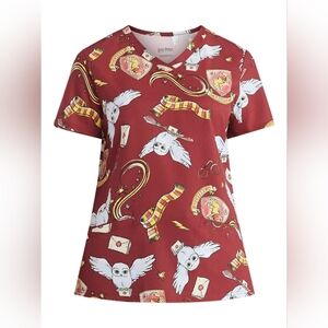 Harry Potter Scrub Gryffindor Top Size Large